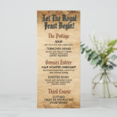 中世ルネッサンス王室の結婚スの メニュー (スタンド正面)