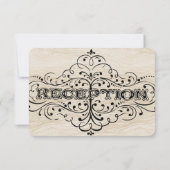 中世ルネッサンス素朴ウッド模様RSVP 出欠カード (裏面)