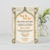 中世ルネッサンス素朴誕生日招待状 招待状 (スタンド正面)