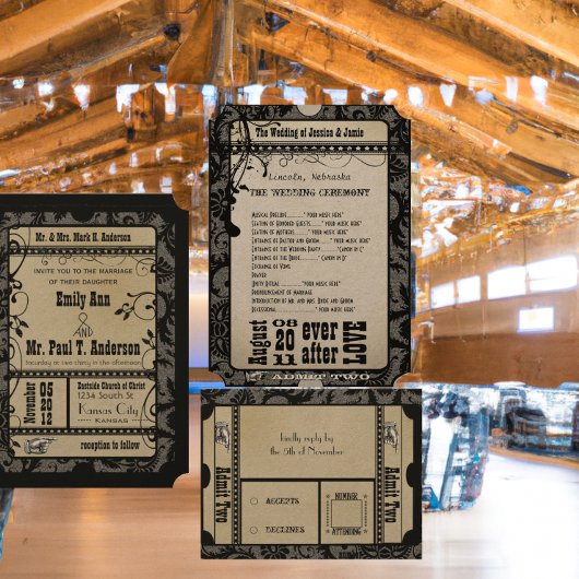 中世ルネッサンス結婚スの反応カード 招待状