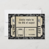 中世ルネッサンス結婚スの反応カード 招待状 (正面)