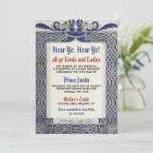 中世ルネッサンス誕生日招待状 招待状 (スタンド正面)