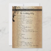 中世ルネッサンス金ゴールド&ブラック結婚式 プログラム (裏面)