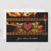 中世ルネッサンス雲結婚式招待状 招待状 (正面)