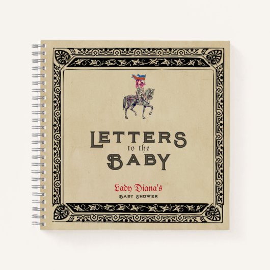 中世ルネッサンス騎士レンフェアベイビーシャワー ノートブック (正面)