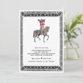 中世ルネッサンス騎士レンフェワールWベビーシャワー サンキューカード (スタンド正面)