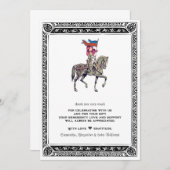 中世ルネッサンス騎士レンフェワールWベビーシャワー サンキューカード (正面/裏面)