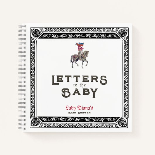 中世ルネッサンス騎士レンフェワールWベビーシャワー ノートブック (正面)