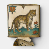 中世レオパードの赤い花 缶クーラー (裏面)