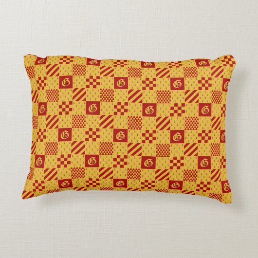 中世レッドイエローマジカルファンタジー紋章 アクセントクッション (裏面)