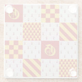 中世レッドイエローマジカルファンタジー紋章 ガラスコースター (裏面)