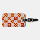 中世レッドイエローマジカルファンタジー紋章 ラゲッジタグ (正面横)