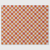 中世レッドイエローマジカルファンタジー紋章 ラッピングペーパー (フラット)