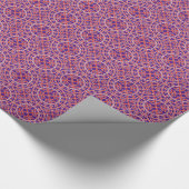 中世レッドホワイトパープルリースロマ離れネスクホテル ラッピングペーパー (角)