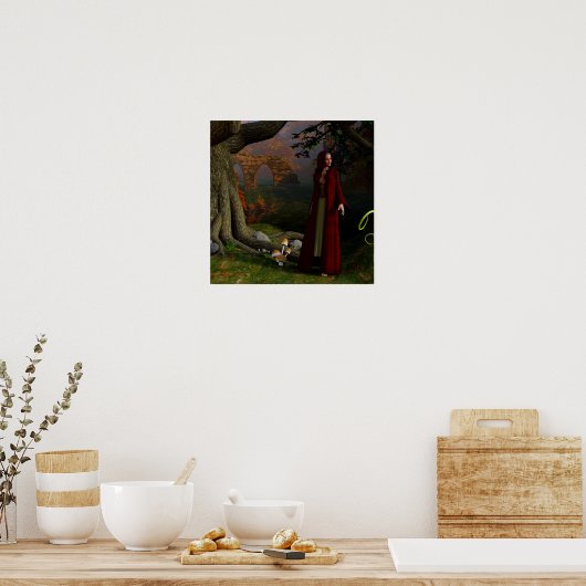 中世レディファンタジー芸術林ポスター ポスター (キッチン)