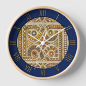 中世ロマネスク様式モザイク 壁時計 (正面)