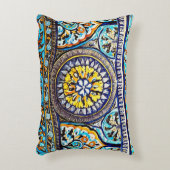 中世ロマンイタリアンマスペインのジョリカフローラ アクセントクッション (正面(垂直))