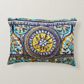 中世ロマンイタリアンマスペインのジョリカフローラ アクセントクッション (裏面)