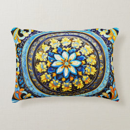 中世ロマンイタリアンマスペインのジョリカフローラ アクセントクッション