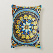 中世ロマンイタリアンマスペインのジョリカフローラ アクセントクッション (裏面(縦))