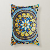 中世ロマンイタリアンマスペインのジョリカフローラ アクセントクッション (正面(垂直))