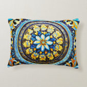 中世ロマンイタリアンマスペインのジョリカフローラ アクセントクッション (裏面)