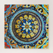 中世ロマンイタリアンマスペインのジョリカフローラ ジグソーパズル (横)