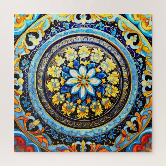 中世ロマンイタリアンマスペインのジョリカフローラ ジグソーパズル (縦)