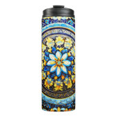 中世ロマンイタリアンマスペインのジョリカフローラ タンブラー (正面)