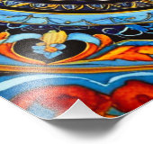 中世ロマンイタリアンマスペインのジョリカフローラ フォトプリント            (角)