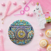 中世ロマンイタリアンマスペインのジョリカフローラ ペーパープレート (パーティー)