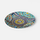 中世ロマンイタリアンマスペインのジョリカフローラ ペーパープレート (アングル)