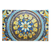 中世ロマンイタリアンマスペインのジョリカフローラ 枕カバー (裏面)