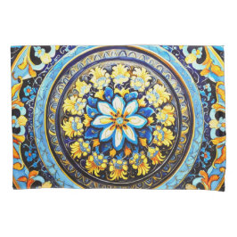 中世ロマンイタリアンマスペインのジョリカフローラ 枕カバー