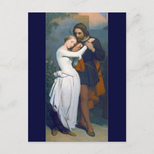 中世ロマンス・カップル ポストカード (正面)