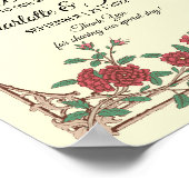 中世ロマン結婚ティックの歓迎看板ポスター ポスター (角)