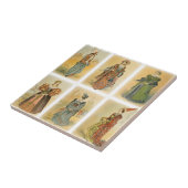 中世ヴィンテージのパリのファッション- タイル (側面)