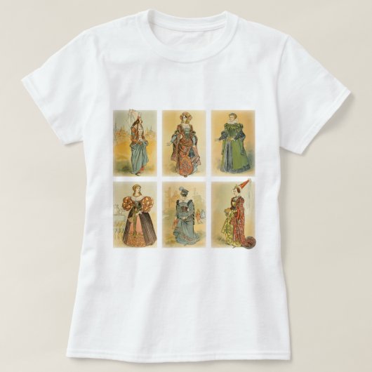 中世ヴィンテージのパリのファッション- Tシャツ (デザイン正面)