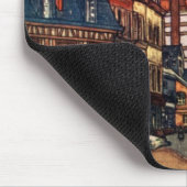 中世ヴィンテージの通り場面ルーアンフランス マウスパッド (コーナー)