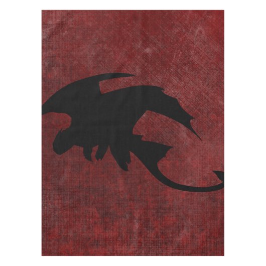 中世ヴィンテージファンタジードラゴン テーブルクロス (正面)