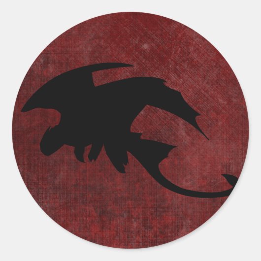 中世ヴィンテージファンタジードラゴン ラウンドシール (正面)