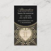 中世ヴィンテージユニーク金ゴールド結婚の名刺 名刺 (裏面)