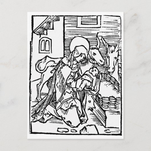 中世出生のクリスマスカード シーズンポストカード (正面)