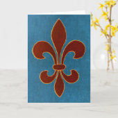 中世刺繍 カード (黄色い花)