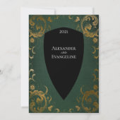 中世剣卓エレガント上ゲー結婚マー 招待状 (裏面)