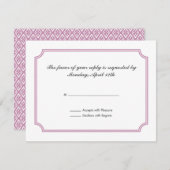 中世十字パターンが付いているRSVPカード 出欠カード (正面/裏面)