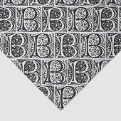 中世原稿によって照らされる手紙Bのモノグラム 薄葉紙 (詳細)