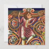 中世原稿エレガント踊り貴族 招待状 (裏面)