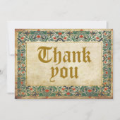 中世原稿ゴシックありがとう サンキューカード (正面)