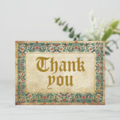 中世原稿ゴシックありがとう サンキューカード (スタンド正面)